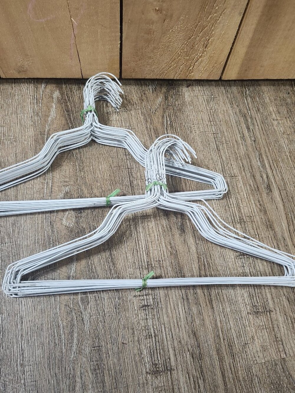 48 white wire clothes hangers